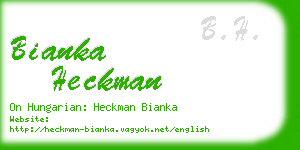 bianka heckman business card